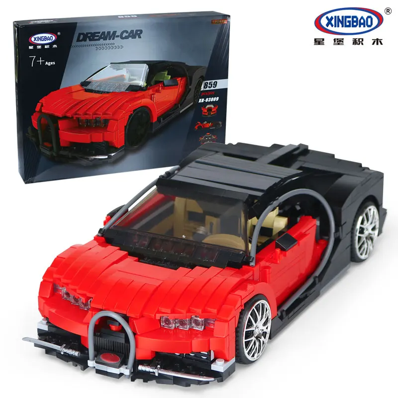 

XingBao 03009 859Pcs Creative MOC Technic Series The Gallon Supercar Set Children Educational Building Blocks Bricks Toys Model