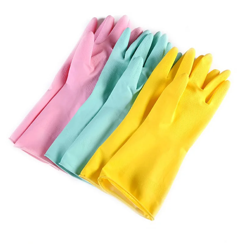 Natural Latex Gloves, Latex Cleaning Gloves Dish Washing Household