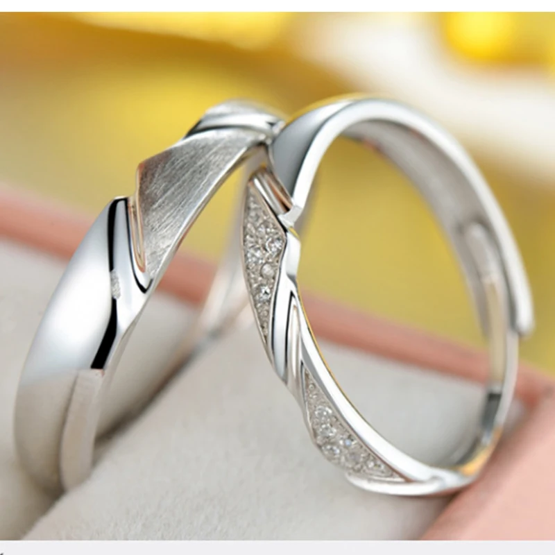 DOYUBO Горячая 925 стерлингового серебра Измельчить стиль влюбленных кольца для мужчин и женщин высокое качество обручальные Подарочные Кольца Ювелирные изделия VB233