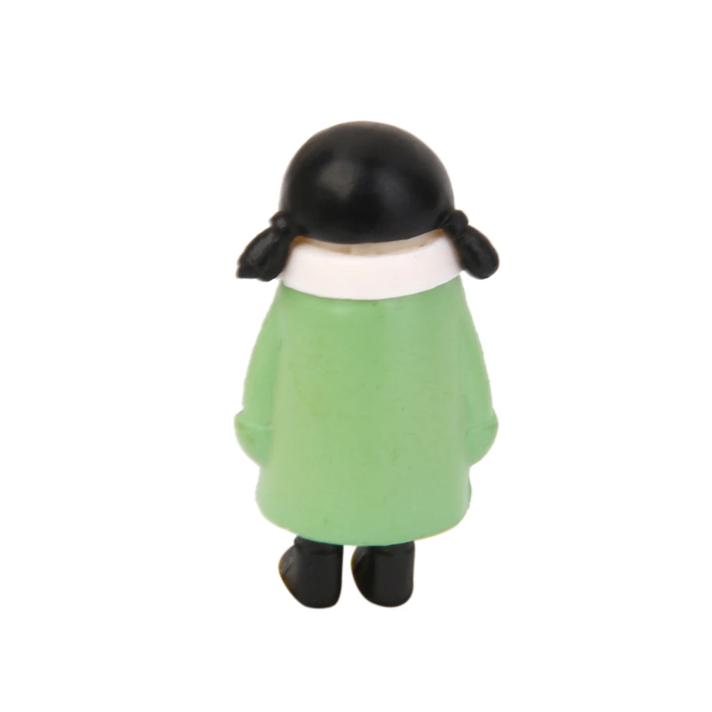 1 Set 4 Depressed Girls Miniature Bonsai DIY Craft Terrarium Figurine Resin Landscape Decor