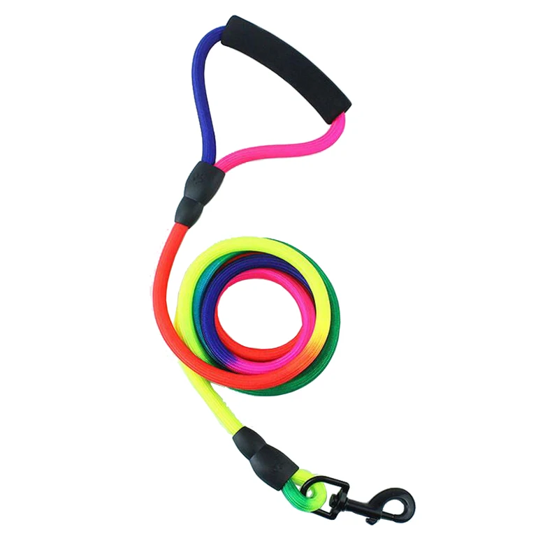 Buy NEW Nylon Pet Leash Rainbow Round Rope Dog Leash 3