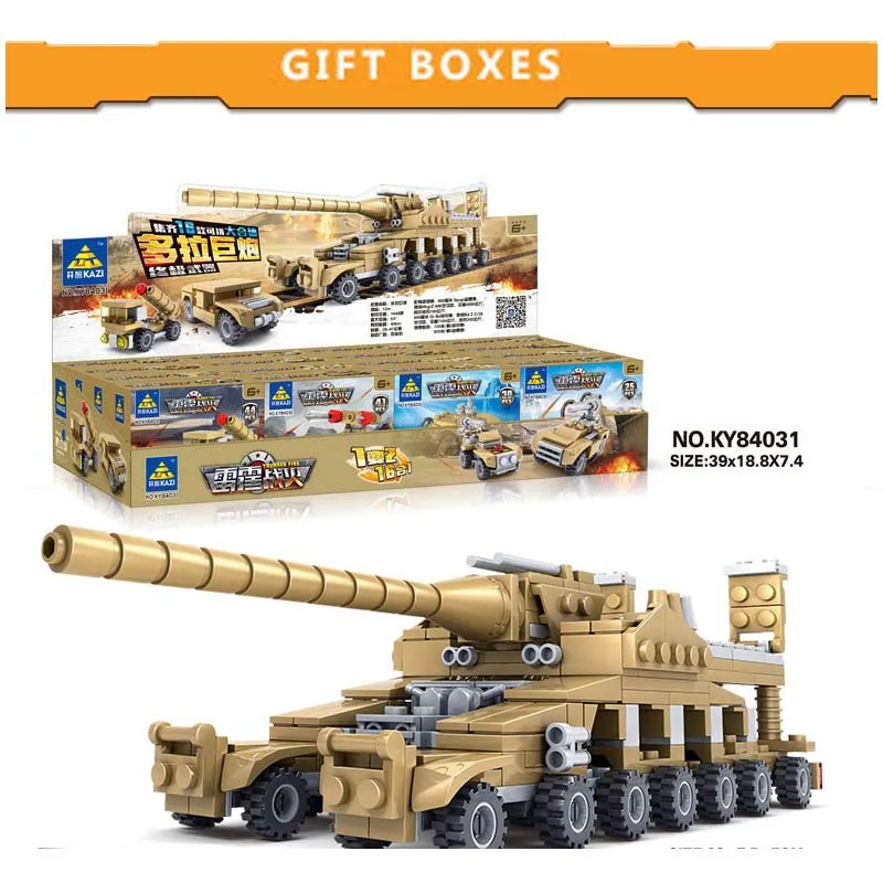 Joyyifor 16 IN 1 Cannon Tank Lot Compatible Armored