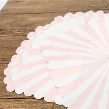 

60pcs 33x33cm Paper Napkin Blush Pink Black Stripe Serviettes for Girl Pink Party Wedding Engagement Pirate Theme Party Supplies