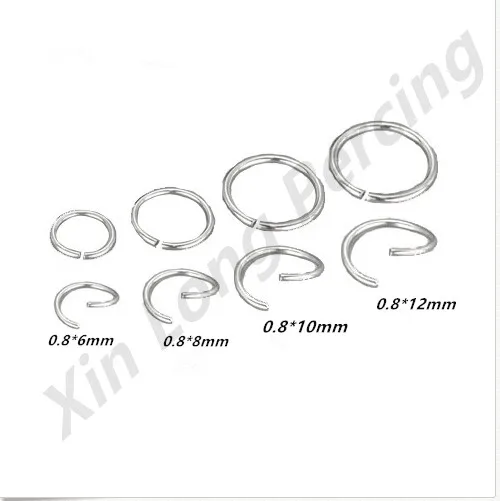 

316L Surgical Steel Easy open Nose Ring Septum Hoop Seamless 20 Gauge Body Piercing Jewelry 100pcs/lot