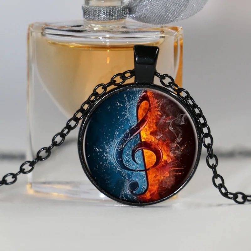 Бесплатная доставка модное ожерелье с музыкальными нотами подвеской в стиле