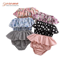 DOSOMA для маленьких девочек трусы шорты летнее нижнее белье Симпатичные трусики детское нижнее белье оборками шорты Треугольники Штаны
