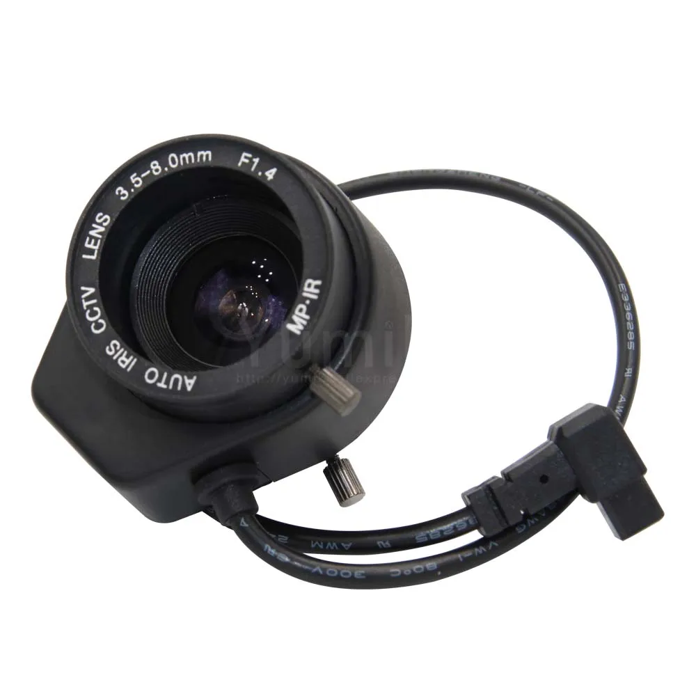 Yumiki варифокальный объектив с автоматической диафрагмой для камеры видеонаблюдения мм 1,4-8,0 мм F 3,5-64 CS Объектив для коробки камеры