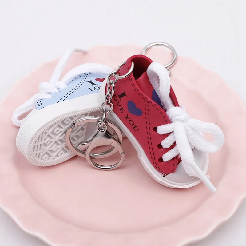 

Mini Silicone Sneaker Jordan 6 Keychain Key Chain Shoes Car Key Holder Woman Men Bag Charm Accessories Key Rings Pendant Gifts