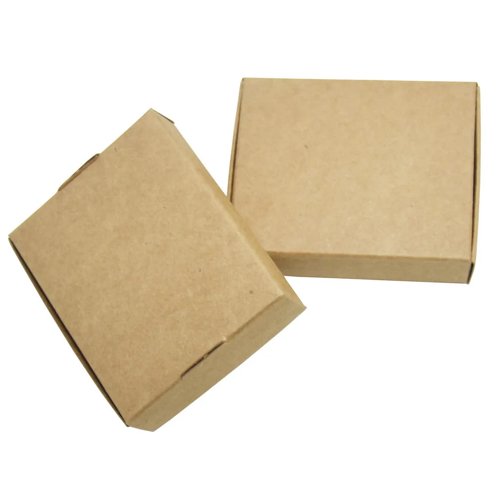25Pcs 13*9.5*3cm kraft paper craft box small cardboard paper packing/package box paper candy gift card photos packaging boxes