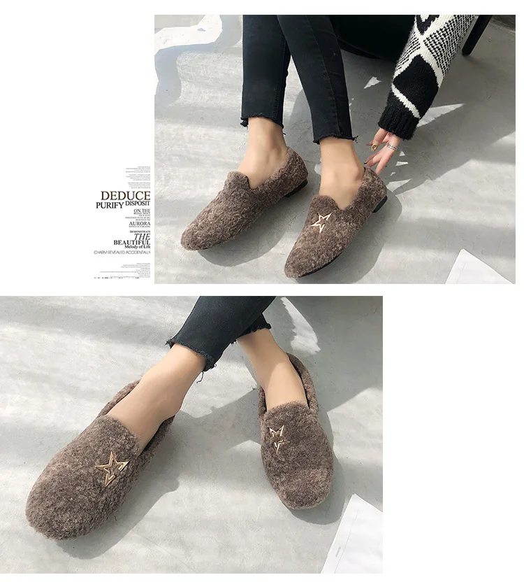 2018 Winter New Warm Flock Ankle Boots Flat Short Plush Snow Boots Women High Quality Slip-On Shoes Size 35-39 M8D256 (9)