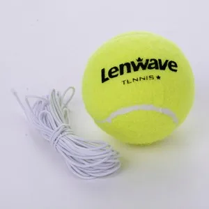 Lenwave Brand high elasticity tennis ball training 1 piece fluorescence color durable Belt line tennis training ball