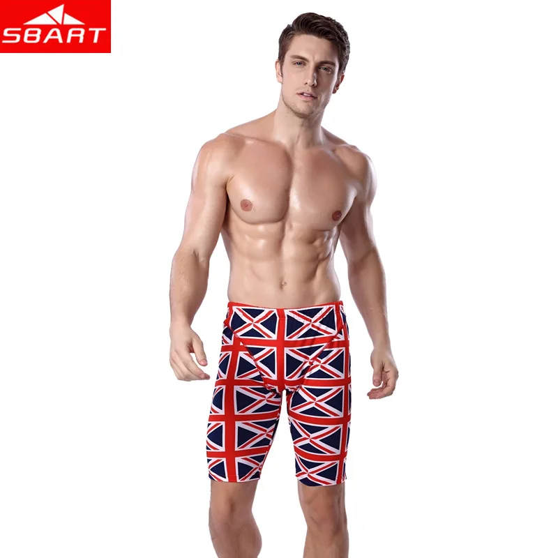 Flag Prints Men' Body Suits Trunks Knee Length Adjustable Tied Men