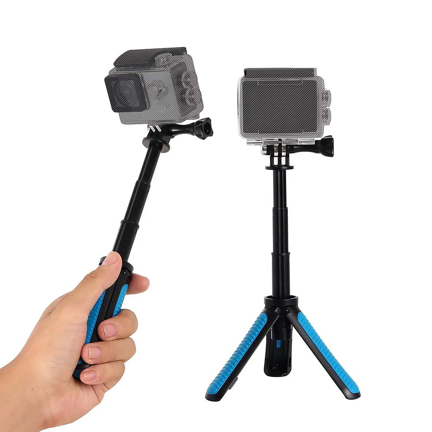 Gosear For Go Pro Mini Extensible Pole Selfie Stick Tripod for Gopro