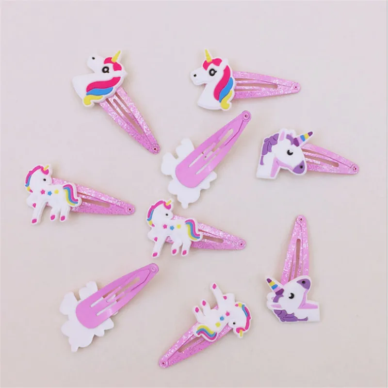 

Unicorn Party Christmas Party Supplies 5pc Cartoon Unicorn Hairpin Birthday Party Decorations Kids Unicornio Hair Accessories-S