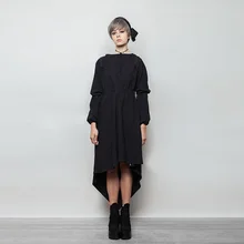 Punk 2017 Women’s Designer Original New Winter Gothic Dress Handsome Cotton Loose Goth Dresses Women Punk Dress