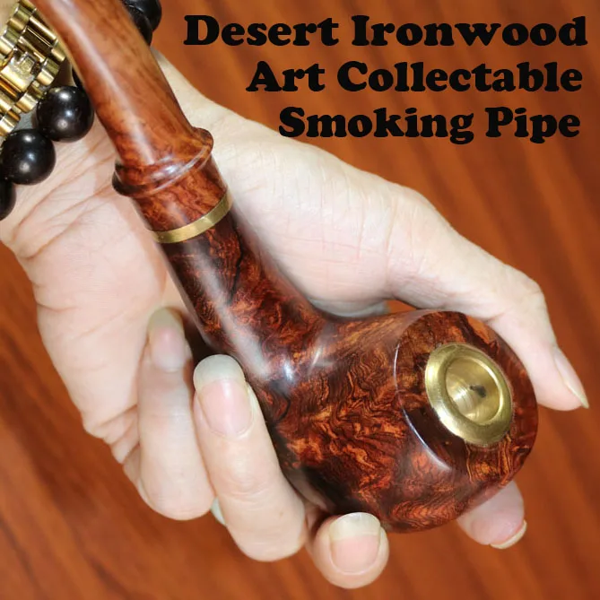Handmade Rosewood Pirate Captain style Tobacco Smoking Pipe Use Filter N57-YD49 