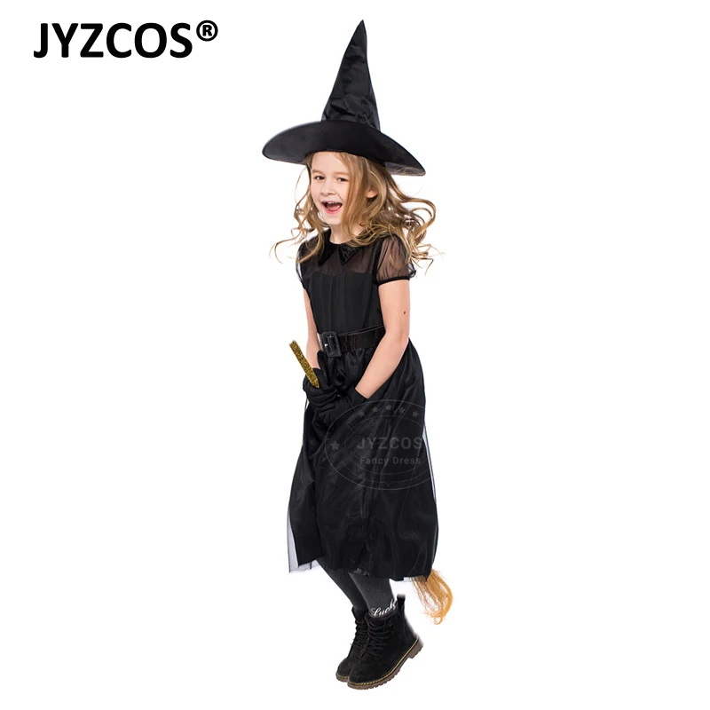 JYZCOS 2018 новый костюм ведьмы Костюмы на Хэллоуин для девочек детский маскарадный