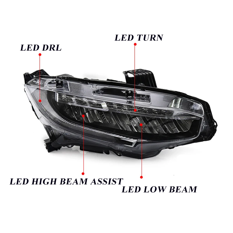 2 шт. Автомобиль Стайлинг фара для HONDA CIVIC фары DRL дневного света полный светодиодный Тип Gen 10th