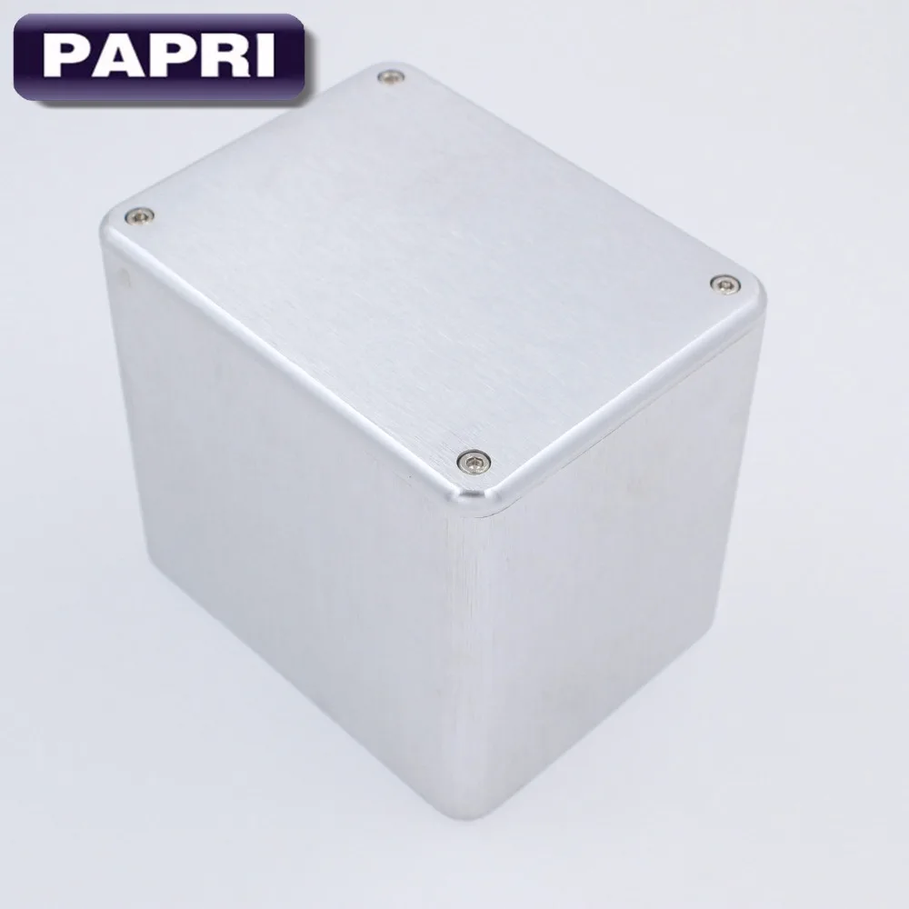 PAPRI 1 шт. 130*100*116 мм Черный Алюминий Серебро аудио DIY трансформатор Защитная крышка Корпус для HIFI усилитель звуковой трубки