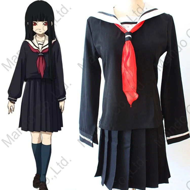 3 шт. Женский костюм для косплея с принтом аниме HELL GIRL|enma ai|cosplay costumecostume for women |