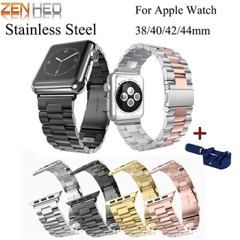 

Watchbands Strap For Apple Watch band 4 42mm/38mm For iwatch band 44mm/40mm Stainless Steel wrist link Bracelet watch Accessorie