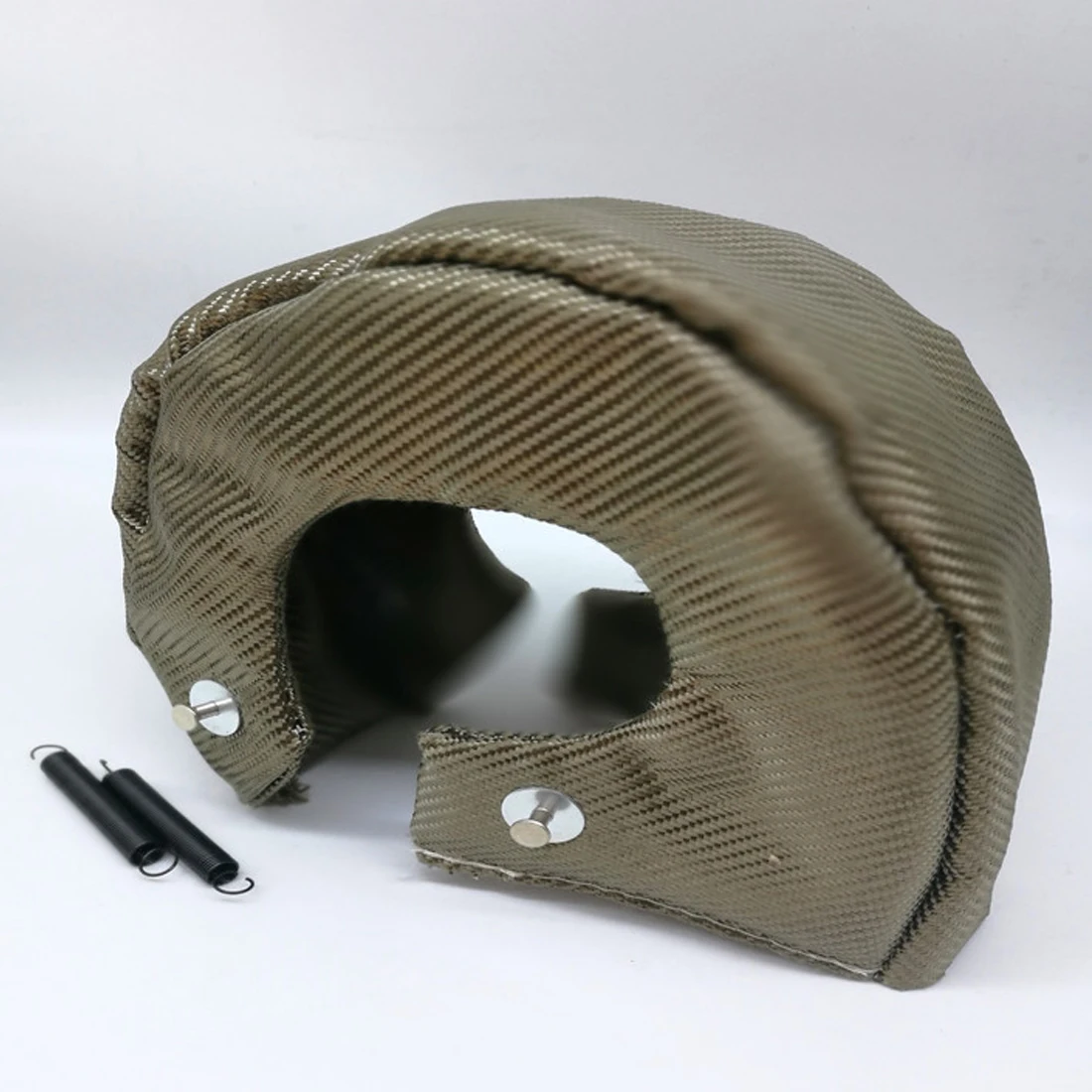 

Dewtreetali Full TITANIUM Turbo Heat Insulated Shield T3 turbo Blanket Fit: t2 t25 t28 gt28 gt30 gt35 and most t3 Turbo Cover