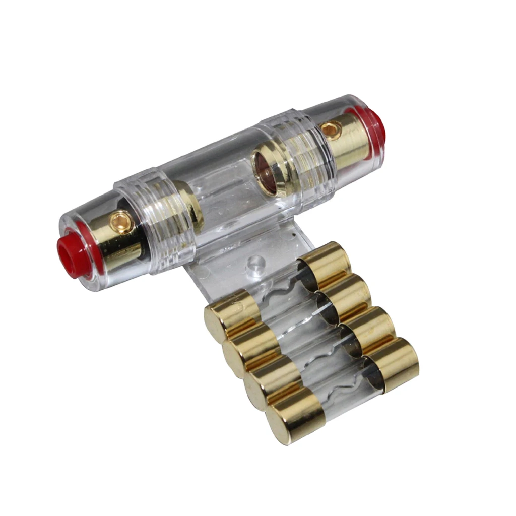 4 Gauge Fuse Holder for Car Audio Installation with 40A Wonder AGU-Fuse Gold Plated for Conductivity