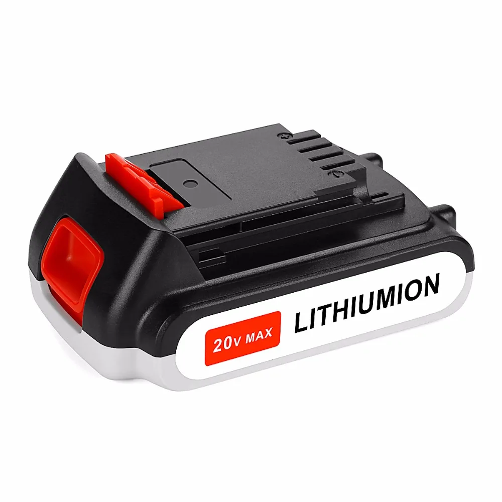 20V 2.0Ah Li-Ion Батарея для BLACK&DECKER LBXR20 LB20 LBX20 ASL186K BDCDMT120 CHH2220 LD3K220 LPP120 LST120