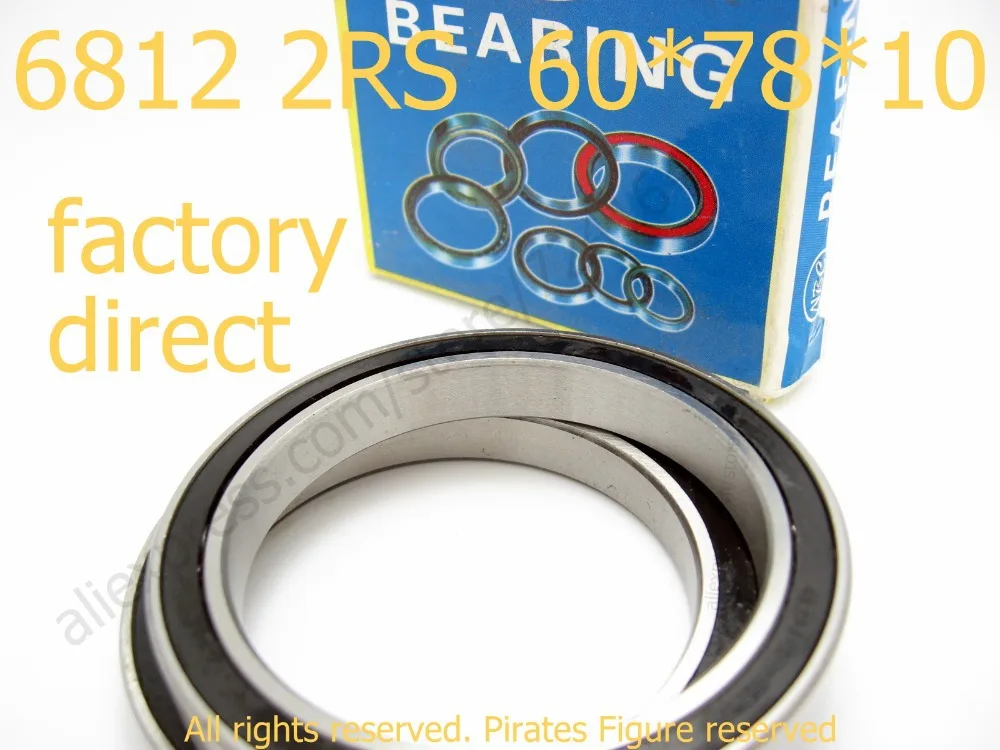 Factory Outlet High quality miniature deep groove ball bearing 6812 2RS 61812 2RS 6812 bearing 60*78*10 mm 4pcs/lot
