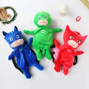 

pj masks Cartoon Character 3 plush backpacks Catboy Owlette Gekko model Figures Anime Toys Gift Toys For Children 2B31