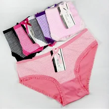 Новые стильные модные женские трусики с бантом, сексуальное нижнее белье, 95% хлопок, Трусы M, L, XL, 10 шт./партия, Оптом