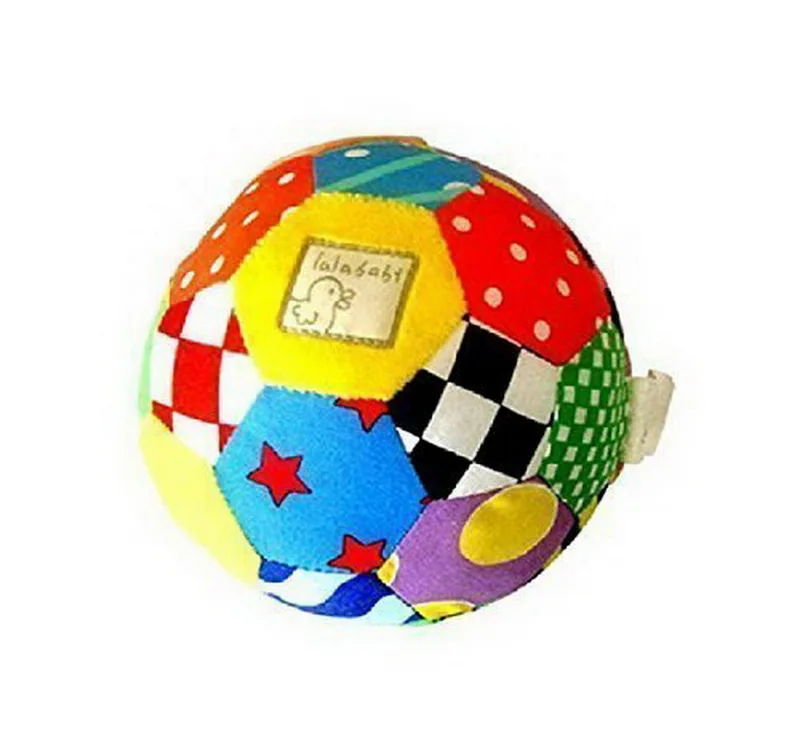 Multicolored Sensory Ball Baby Soft Cloth Ball Polycarbonate Bell