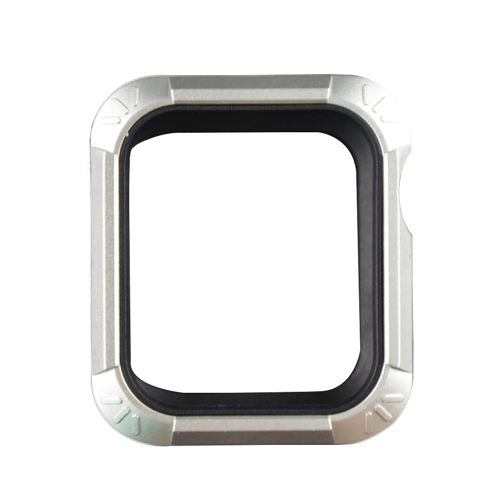 

CRESTED Silicone Case Cover For Apple Watch 44MM 40MM iwatch band series 4 wristband rubber PC full coverage Anti-fall Shell
