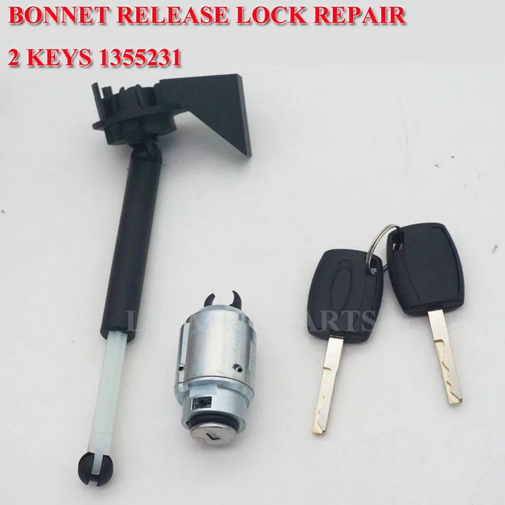 

Bonnet Release Set Lock Latch Repair Kit With 2 Keys For Ford Focus MK2 2004-2012 135523