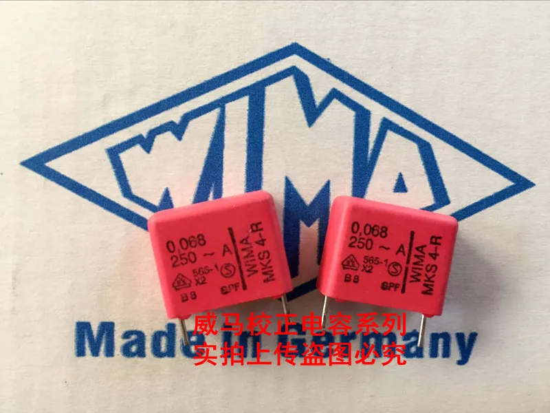 2020 hot sale 10pcs/20pcs German capacitor WIMA MKS4 250V 0.068UF 250V 683 68nf P: 15mm Audio capacitor free shipping