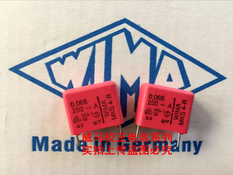 

2019 hot sale 10pcs/20pcs German capacitor WIMA MKS4 250V 0.068UF 250V 683 68nf P: 15mm Audio capacitor free shipping