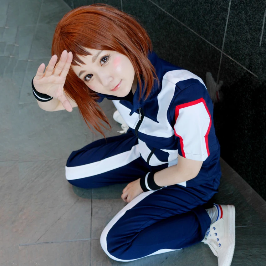 

Anime Boku No Hero Academia School Uniform Midoriya Izuku Bakugou Katsuki OCHACO URARAKA Halloween Cosplay Costumes 2PCs Set