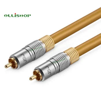 

Luxury Digital Coaxial Audio Video A/V Cable 75OHM Subwoofer SPDIF RCA Male to RCA Male 24k Gold Plated 1/3/5/10/15/20/30M