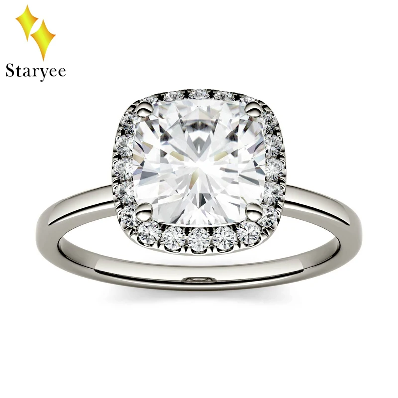 Certified 1.3CT VS DEF COLVARD COLVARD Moissanite Halo Engagement Ring For Women Jewerly 14K Solid White Gold Diamond Ring