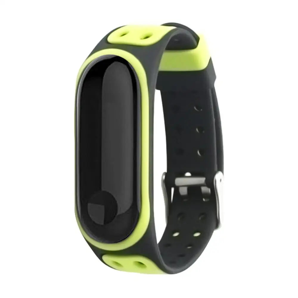 Двухцветные силиконовые браслеты с пряжкой для Xiaomi mi Band 4 ремешок на запястье