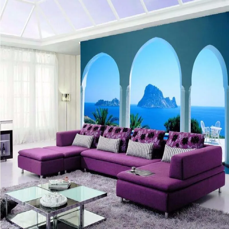 custom-photo-wall-mural-wallpaper-3d-Luxury-Quality-HD-Mediterranean-architecture-archway-blue-ocean-sea-large (2)