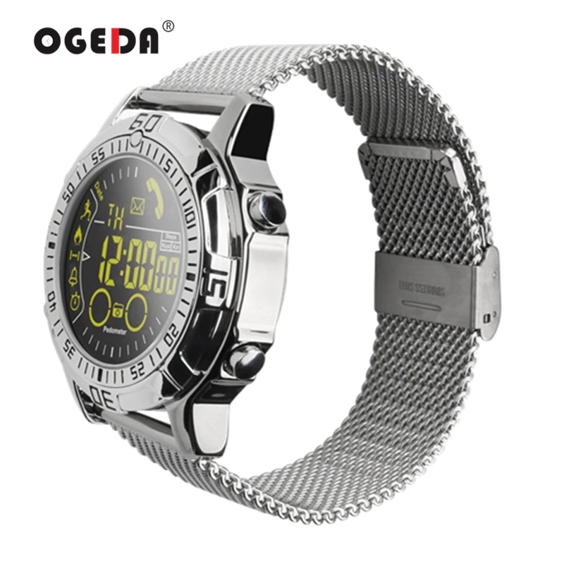 

2018 Smart Men's Watch OGEDA EX28 Waterproof Bluetooth Wristwatch Sport Pedometer Stopwatch Call SMS Reminder For IOS Android