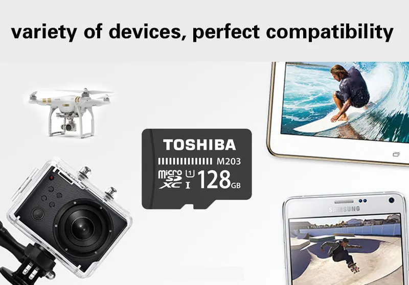 TOSHIBA флеш-карта памяти TF микро SD карты 256 GB 128 GB 64 GB 32 GB 16 GB карта памяти SDXC/SDHC Class10 UHS-I для смартфонов Tablet