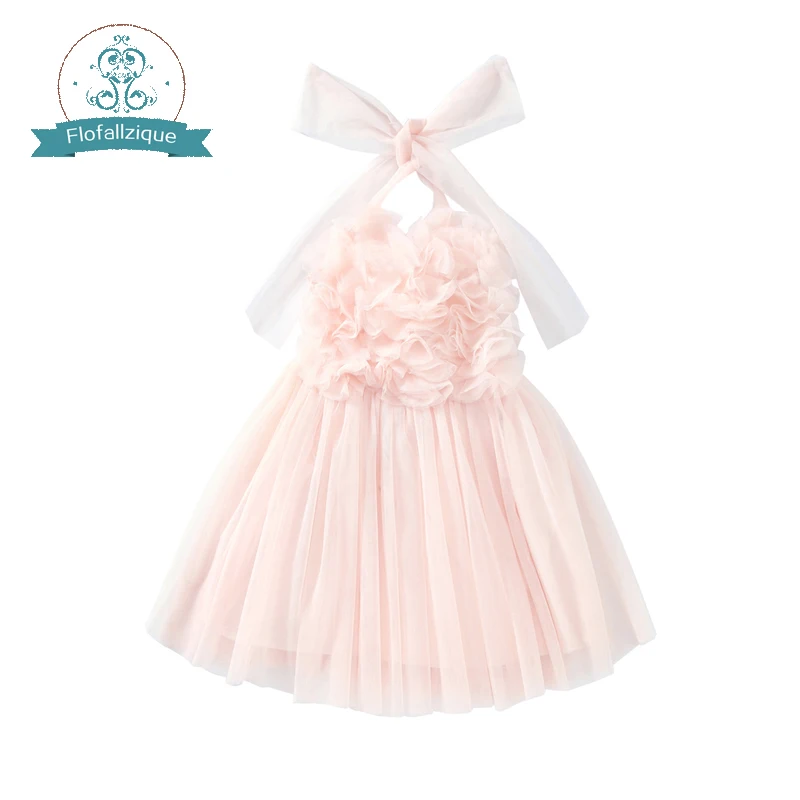

Tulle tutu Toddler Girl Dress 2018 Cute Ball Gown Sleeveless Summer Flower Girl Dress for Weddings Party Dresses Costume