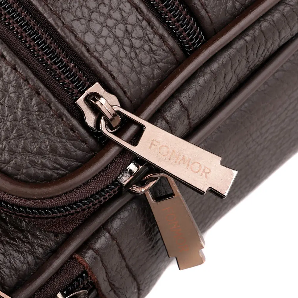 

1PC Men Handbag Genuine Leather Adjustable Strap Business Crossbody Bag Handbag MUG88