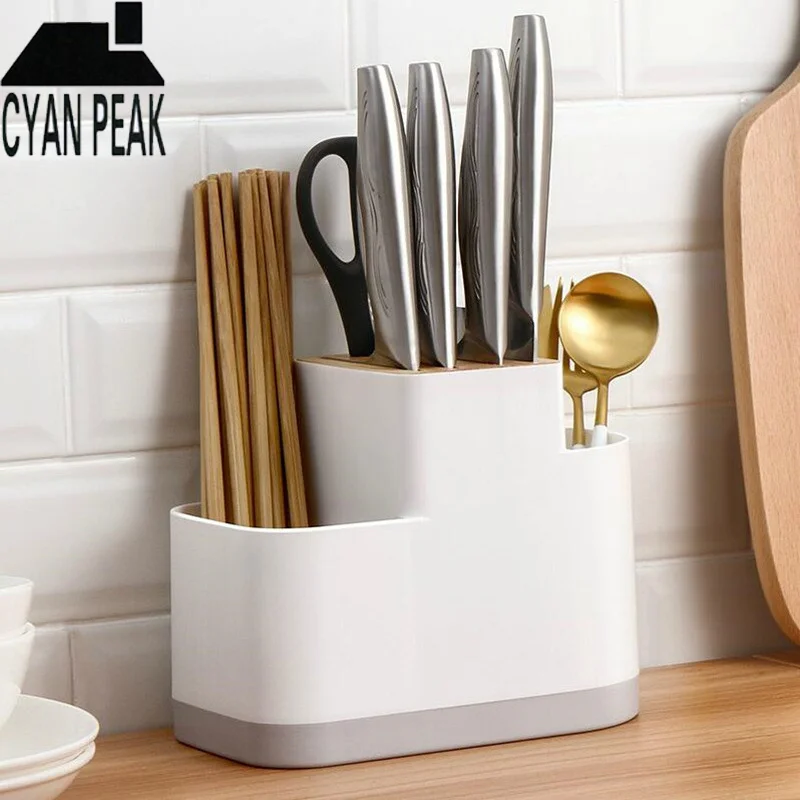 

Multifunction Knife Stand Holder Storage Rack Chopsticks Tube Shelf Kitchen Organizer Holder Knife Rack Spoons Storage Holder