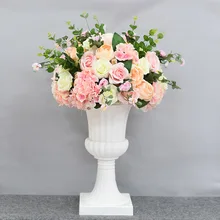 8 шт./Партия Цветочная вазы пол пластиковая ваза завод подвеска в форме цветка цветочный горшок дорога свинец 50 см для дома/свадьбы коридора украшения G181