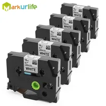 TZ TZe 241 черная на белом 18 мм стандартная ламинированная пленка TZ241 лента совместимая для Brother P-Touch модель PT D400 D400AD производитель этикеток