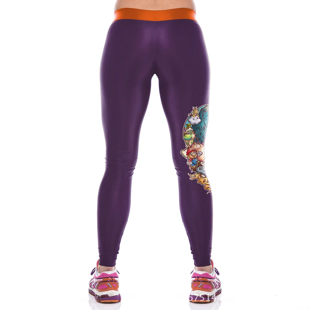 Neon Orange Waistband Running Leggings 