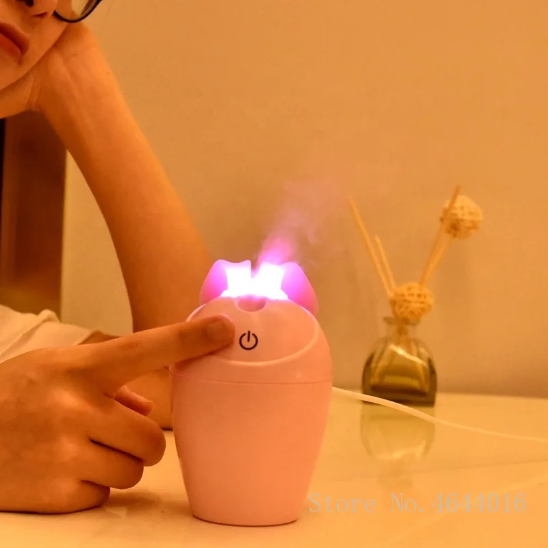 

120ML Ultrasonic Air Humidifier Essential Oil Diffuser Aromatherapy Mist Maker LED Aroma Diffuser USB Mini for home car